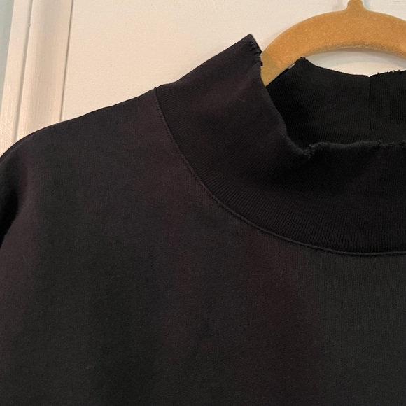 Firstport Alabama Mock Neck Black Distressed Sweatshirt Sz Large NWT Made in USA - Picture 4 of 10